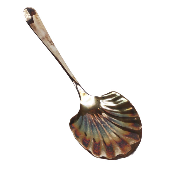 VTG International Silver Co. Berry Spoon 10" Scalloped Serving Utensil 991-0695 - Picture 2 of 5